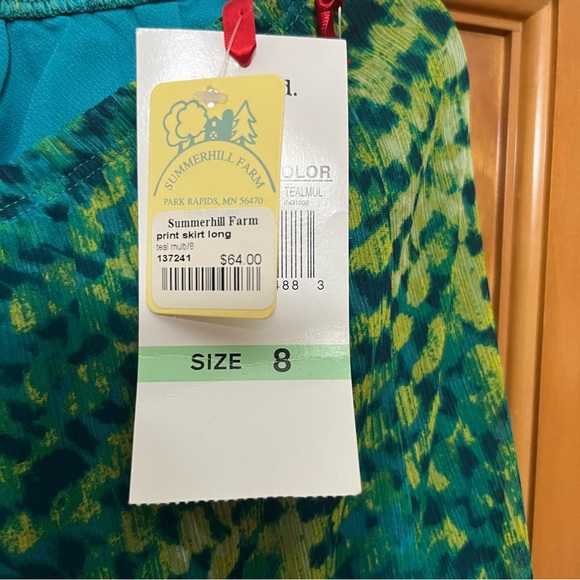 Ruby Rd. Teal and Green Top and Skirt Set Top size Large & Skirt Size 8 NWT - Picture 13 of 16